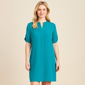 The Limited Teal Short Sleeve Shift Dress | Size 6 | EUC